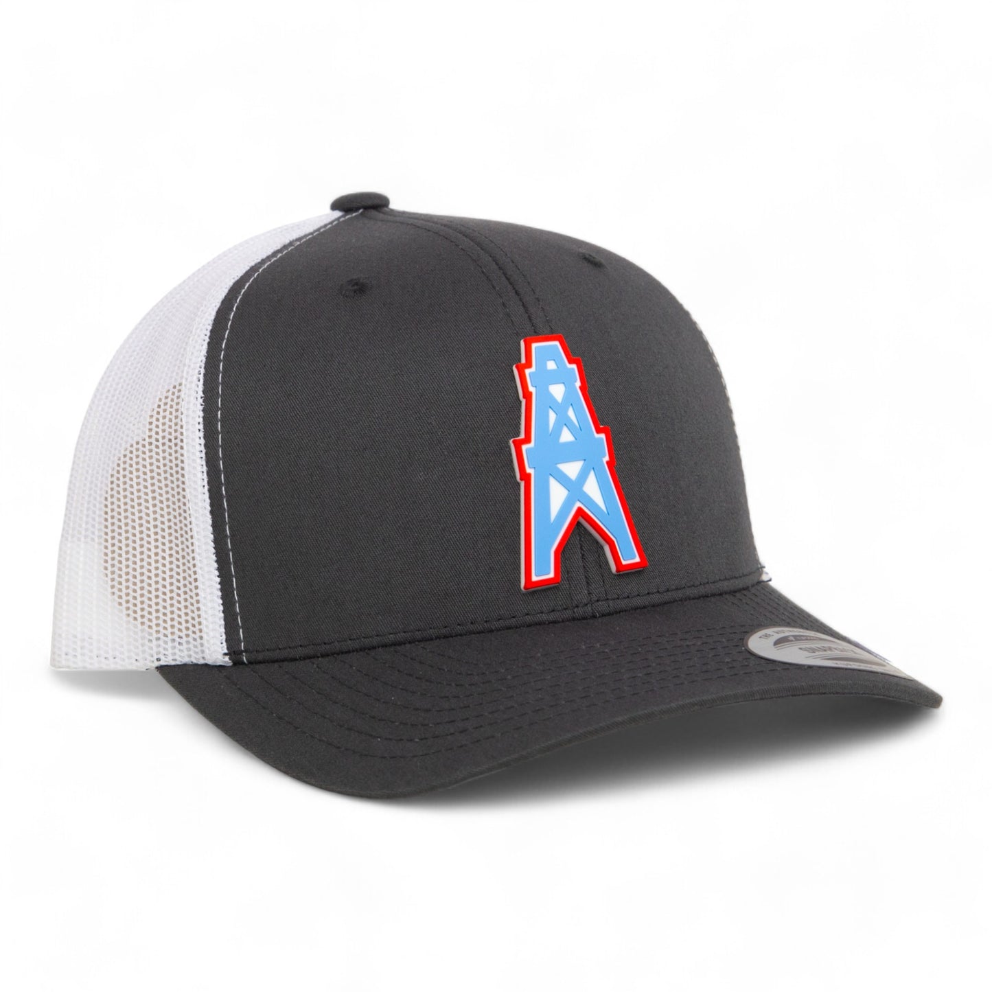 Houston Oilers 3D YP Snapback Trucker Hat- Charcoal/ White