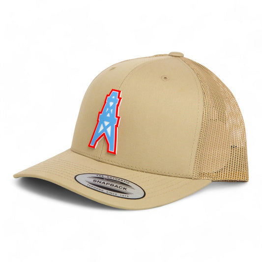 Houston Oilers 3D YP Snapback Trucker Hat- Tan