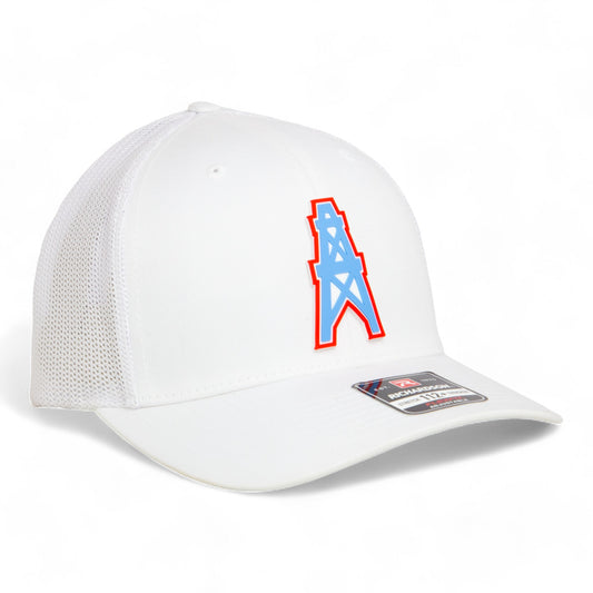 Houston Oilers 3D Snapback Trucker Hat- White