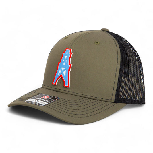 Houston Oilers 3D Snapback Trucker Hat- Loden/ Black