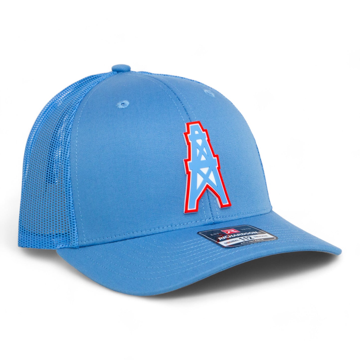 Houston Oilers 3D Snapback Trucker Hat- Columbia Blue