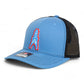 Houston Oilers 3D Snapback Trucker Hat- Columbia Blue/ Black