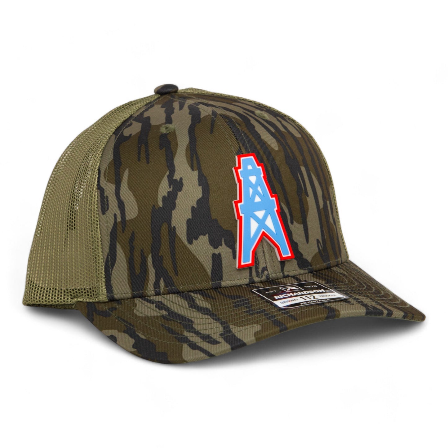 Houston Oilers 3D Snapback Trucker Hat- Mossy Oak Bottomland/ Loden