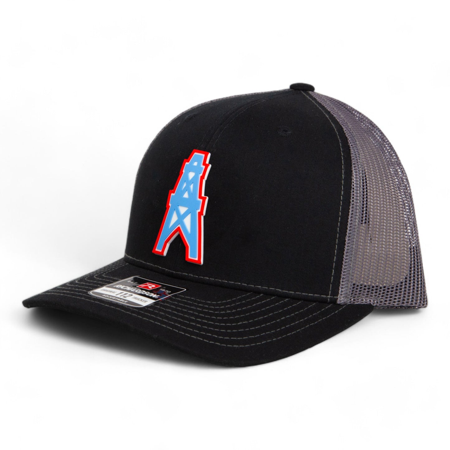 Houston Oilers 3D Snapback Trucker Hat- Black/ Charcoal