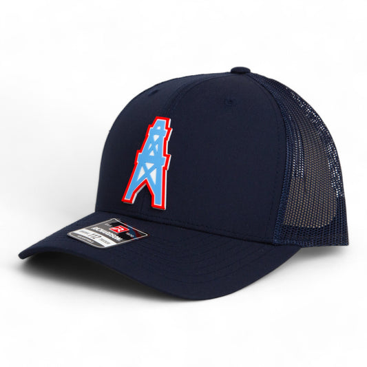 Houston Oilers 3D Snapback Trucker Hat- Navy