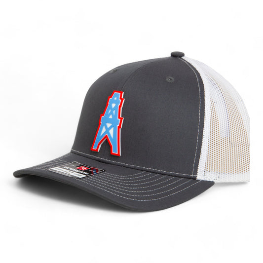 Houston Oilers 3D Snapback Trucker Hat- Charcoal/ White