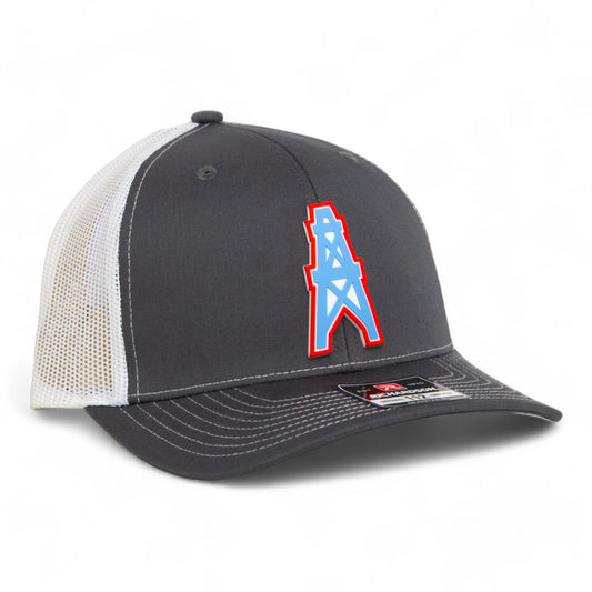 Houston Oilers 3D Snapback Trucker Hat- Charcoal/ White