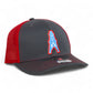 Houston Oilers 3D Snapback Trucker Hat- Charcoal/ Red