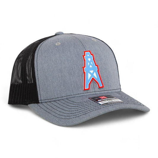 Houston Oilers 3D Snapback Trucker Hat- Heather Grey/ Black