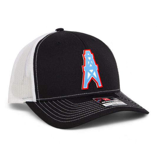 Houston Oilers 3D Snapback Trucker Hat- Black/ White