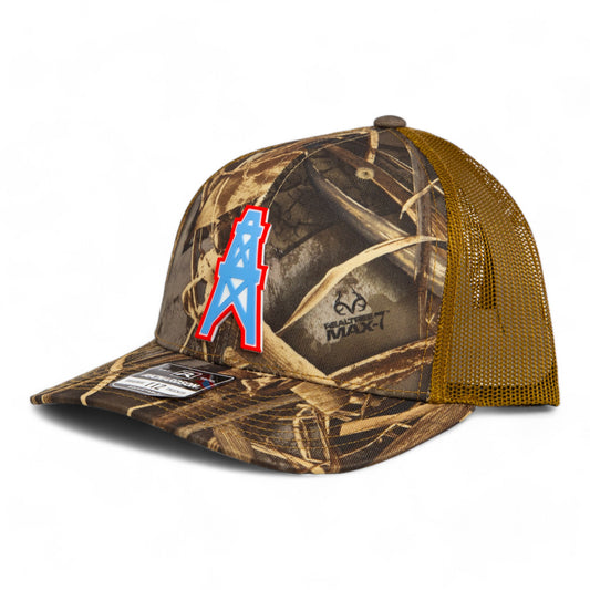 Houston Oilers 3D Snapback Trucker Hat- Realtree Max 7/ Buck