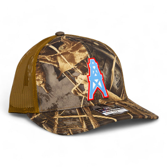 Houston Oilers 3D Snapback Trucker Hat- Realtree Max 7/ Buck