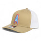 Houston Oilers 3D Snapback Trucker Hat- Tan/ White