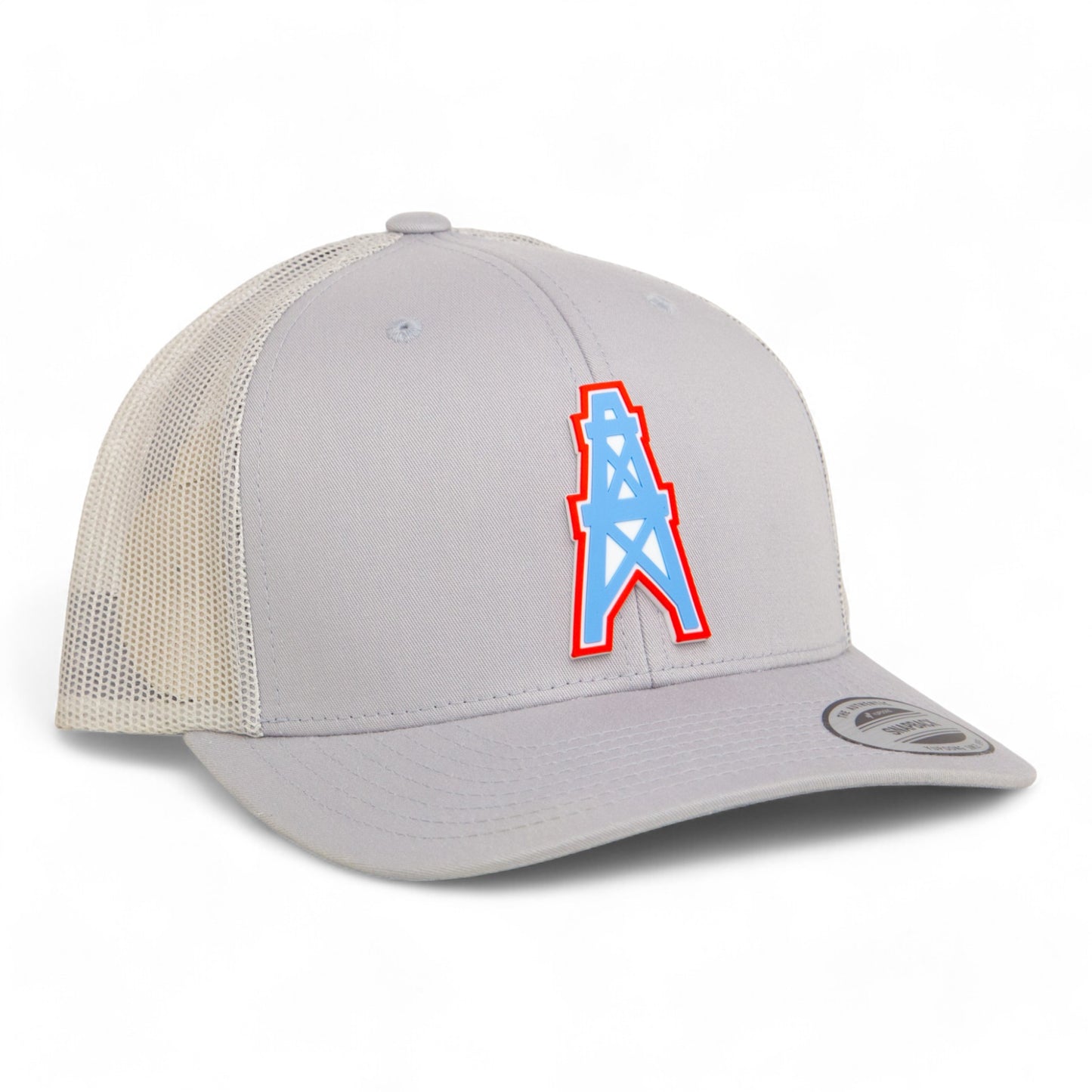 Houston Oilers 3D YP Snapback Trucker Hat- Silver