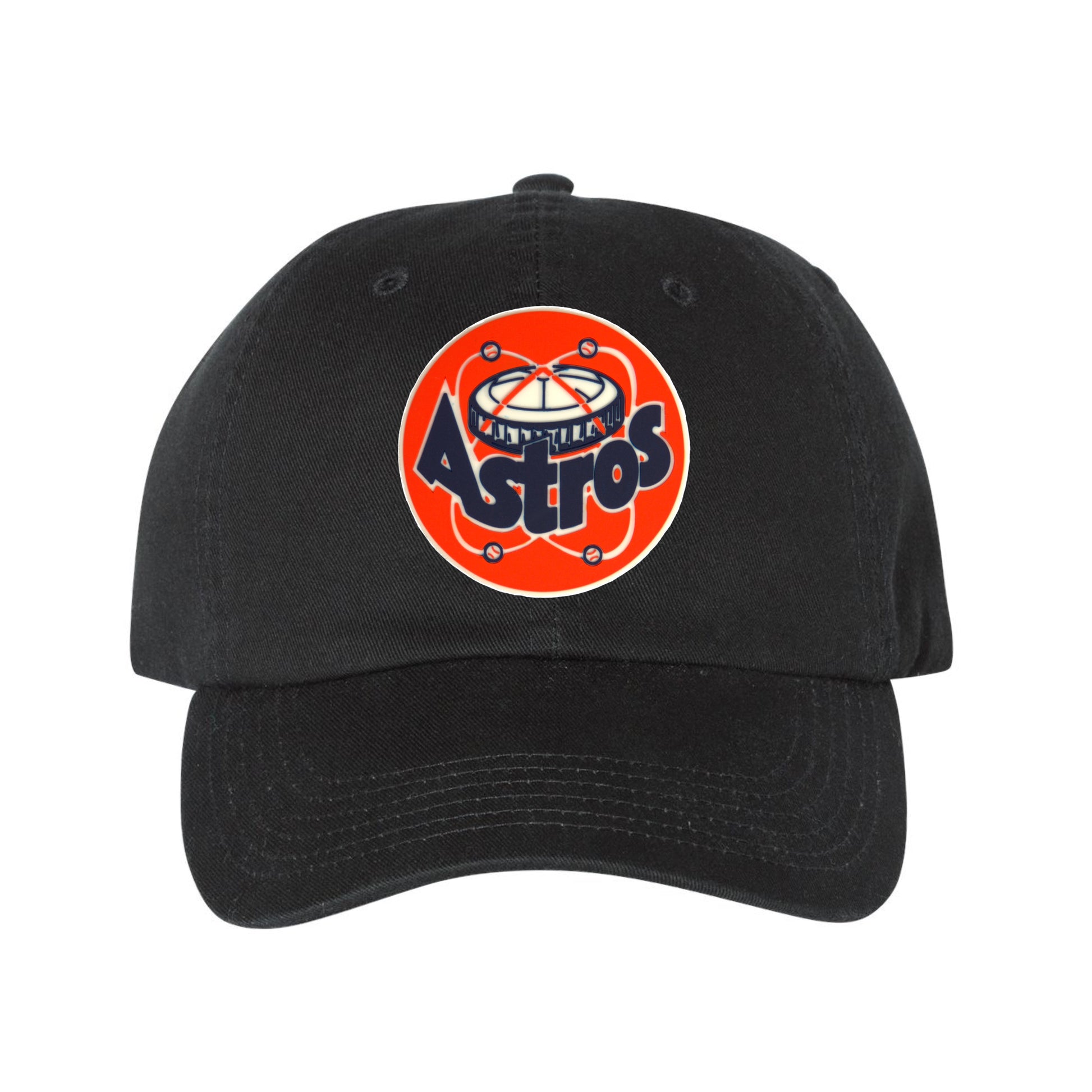 Champion Astros Retro 3D Dad Hat- Black - Ten Gallon Hat Co.