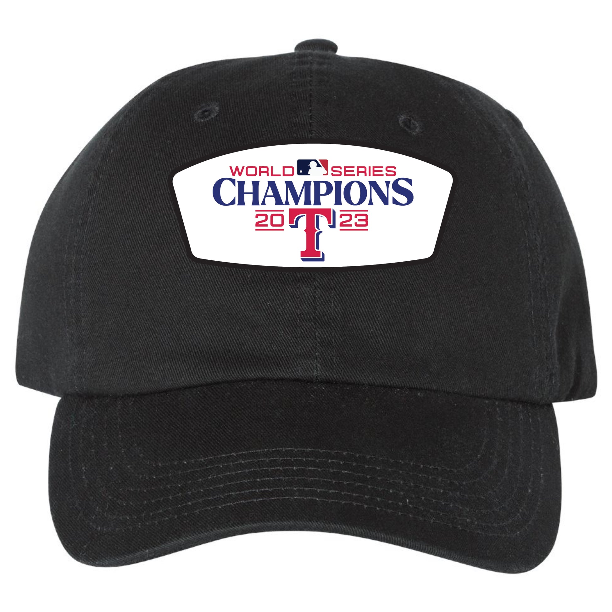 Champion Texas Rangers 2023 World Series Champion 3D Dad Hat- Black - Ten Gallon Hat Co.
