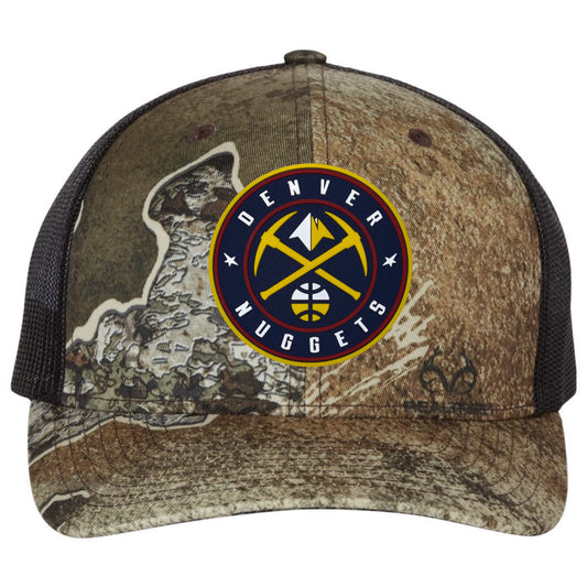 Denver Nuggets 3D Patterned Snapback Trucker Hat- Realtree Excape/ Black - Ten Gallon Hat Co.