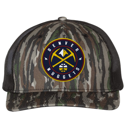 Denver Nuggets 3D Patterned Snapback Trucker Hat- Realtree Original/ Black - Ten Gallon Hat Co.