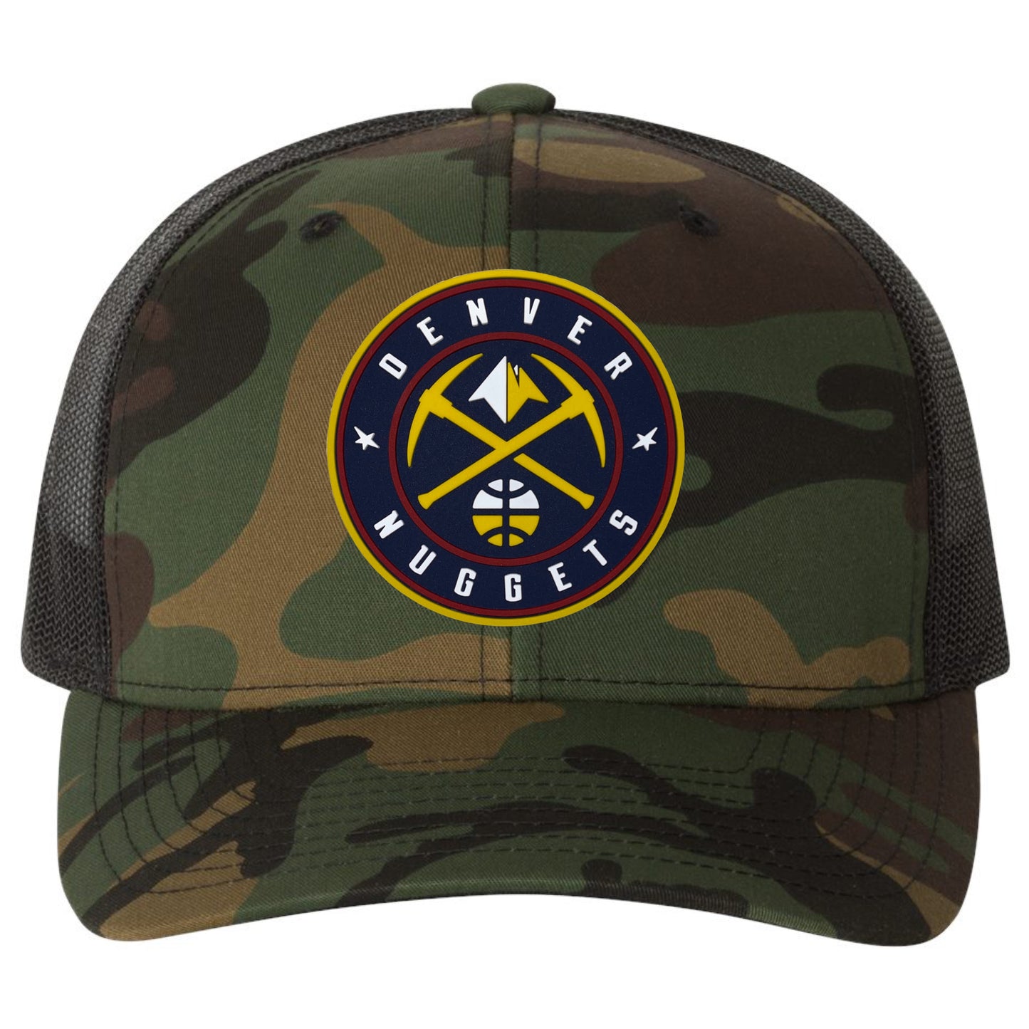 Denver Nuggets 3D YP Snapback Trucker Hat- Army Camo/ Black - Ten Gallon Hat Co.