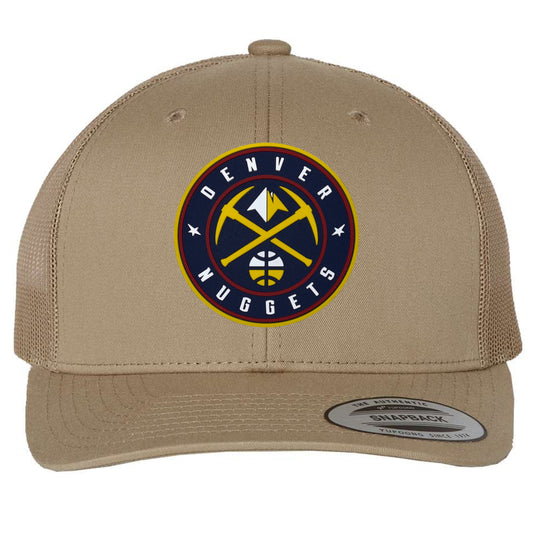 Denver Nuggets 3D YP Snapback Trucker Hat- Khaki - Ten Gallon Hat Co.