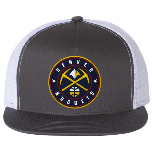 Denver Nuggets 3D YP Snapback Flat Bill Trucker Hat- Charcoal/ White - Ten Gallon Hat Co.