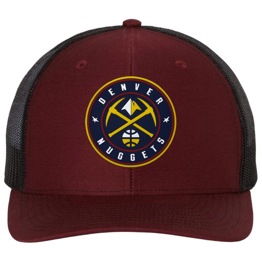 Denver Nuggets 3D Snapback Trucker Hat- Cardinal/ Black - Ten Gallon Hat Co.