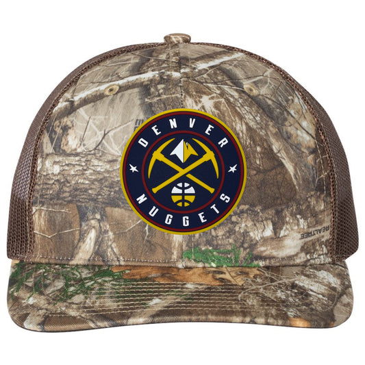 Denver Nuggets 3D Patterned Snapback Trucker Hat- Realtree Edge/ Brown - Ten Gallon Hat Co.