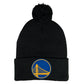 Golden State Warriors 3D PVC 12 in Knit Pom-Pom Top Beanie- Black - Ten Gallon Hat Co.