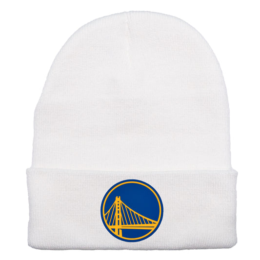 Golden State Warriors 3D PVC 12 in Knit Beanie- White - Ten Gallon Hat Co.