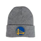 Golden State Warriors 3D PVC 12 in Knit Beanie- Dark Heather Grey - Ten Gallon Hat Co.