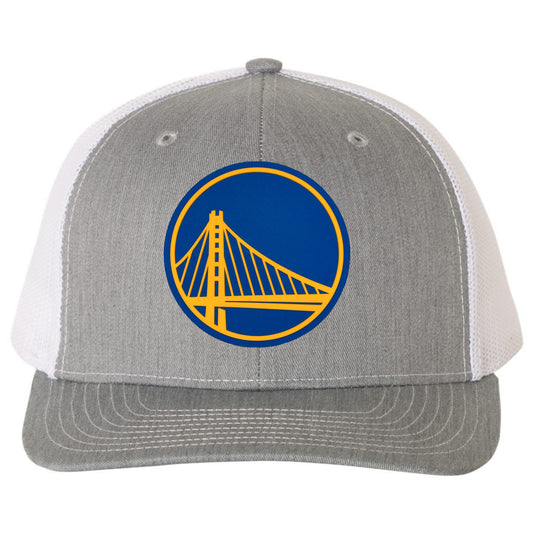 Golden State Warriors 3D Snapback Trucker Hat- Heather Grey/ White - Ten Gallon Hat Co.