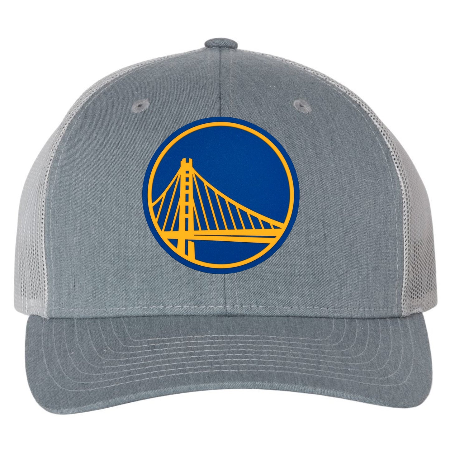 Golden State Warriors 3D Snapback Trucker Hat- Heather Grey/ Light Grey - Ten Gallon Hat Co.