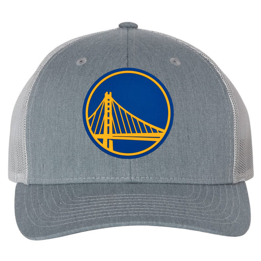 Golden State Warriors 3D Snapback Trucker Hat- Heather Grey/ Light Grey - Ten Gallon Hat Co.