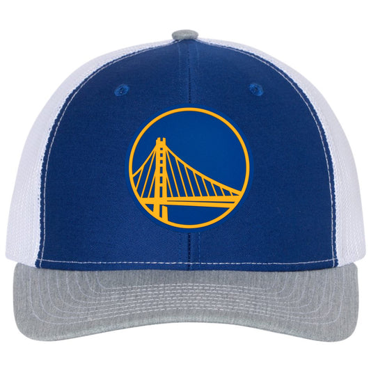 Golden State Warriors 3D Snapback Trucker Hat- Royal/ White/ Heather Grey - Ten Gallon Hat Co.