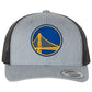 Golden State Warriors 3D YP Snapback Trucker Hat- Heather Grey/ Black - Ten Gallon Hat Co.