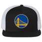 Golden State Warriors 3D PVC Patch Wool Blend Flat Bill Hat- Black/ White - Ten Gallon Hat Co.