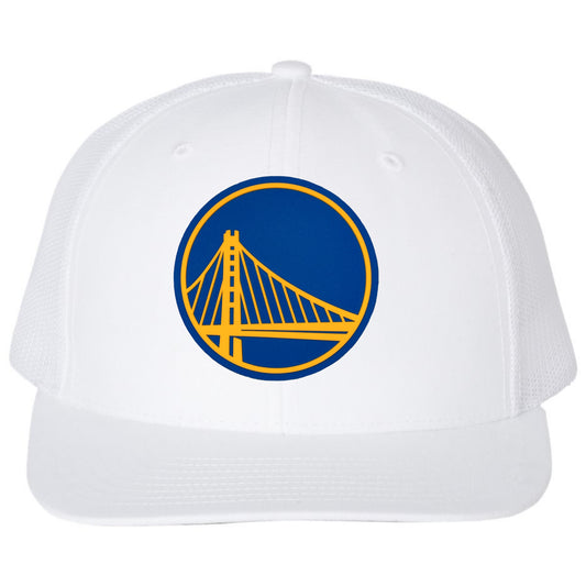 Golden State Warriors 3D Snapback Trucker Hat- White - Ten Gallon Hat Co.