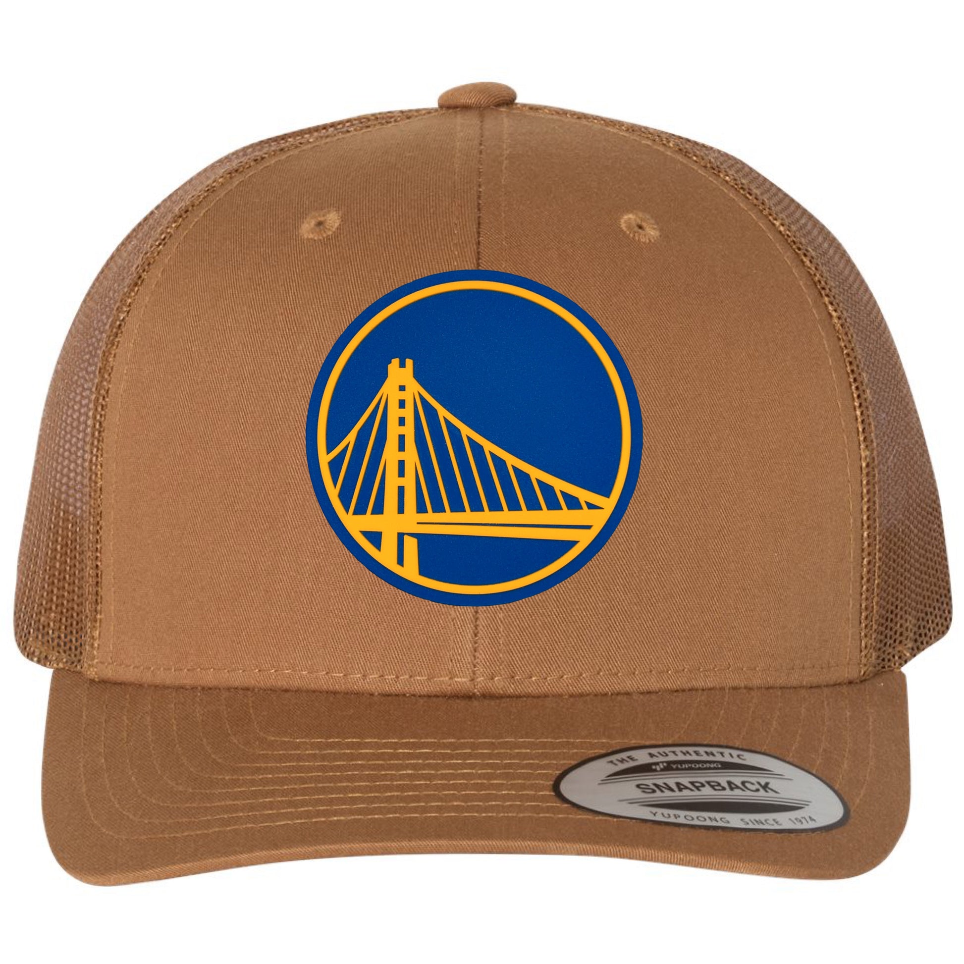 Golden State Warriors 3D YP Snapback Trucker Hat- Caramel - Ten Gallon Hat Co.