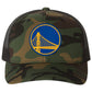 Golden State Warriors 3D Snapback Trucker Hat- Army Camo/ Black - Ten Gallon Hat Co.