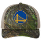 Golden State Warriors 3D Trucker Hat- Mossy Oak Obsession/ Khaki - Ten Gallon Hat Co.