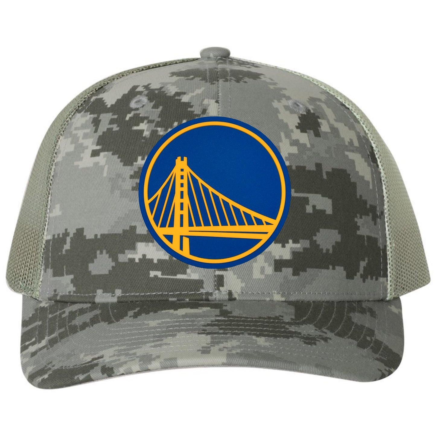 Golden State Warriors 3D Snapback Trucker Hat- Military Digital Camo - Ten Gallon Hat Co.