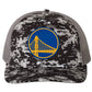 Golden State Warriors 3D Snapback Trucker Hat- Black Digital Camo - Ten Gallon Hat Co.