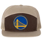Golden State Warriors 3D Seven-Panel Trucker Hat- Brown/ Khaki - Ten Gallon Hat Co.
