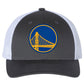 Golden State Warriors 3D YP Snapback Trucker Hat- Charcoal/ White - Ten Gallon Hat Co.