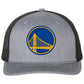 Golden State Warriors 3D Snapback Trucker Hat- Heather Grey/ Black - Ten Gallon Hat Co.