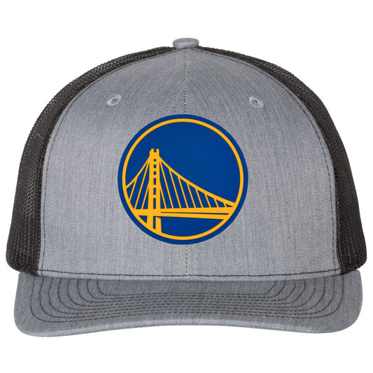 Golden State Warriors 3D Snapback Trucker Hat- Heather Grey/ Black - Ten Gallon Hat Co.