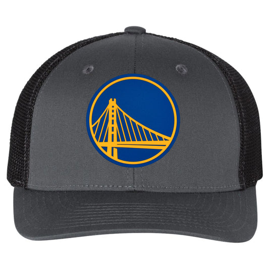 Golden State Warriors 3D Snapback Trucker Hat- Charcoal/ Black - Ten Gallon Hat Co.