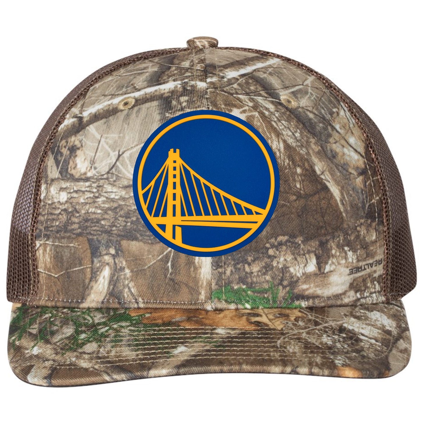 Golden State Warriors 3D Patterned Snapback Trucker Hat- Realtree Edge/ Brown - Ten Gallon Hat Co.