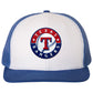 Texas Rangers 2023 World Series 3D Snapback Trucker Hat- White/ Royal - Ten Gallon Hat Co.