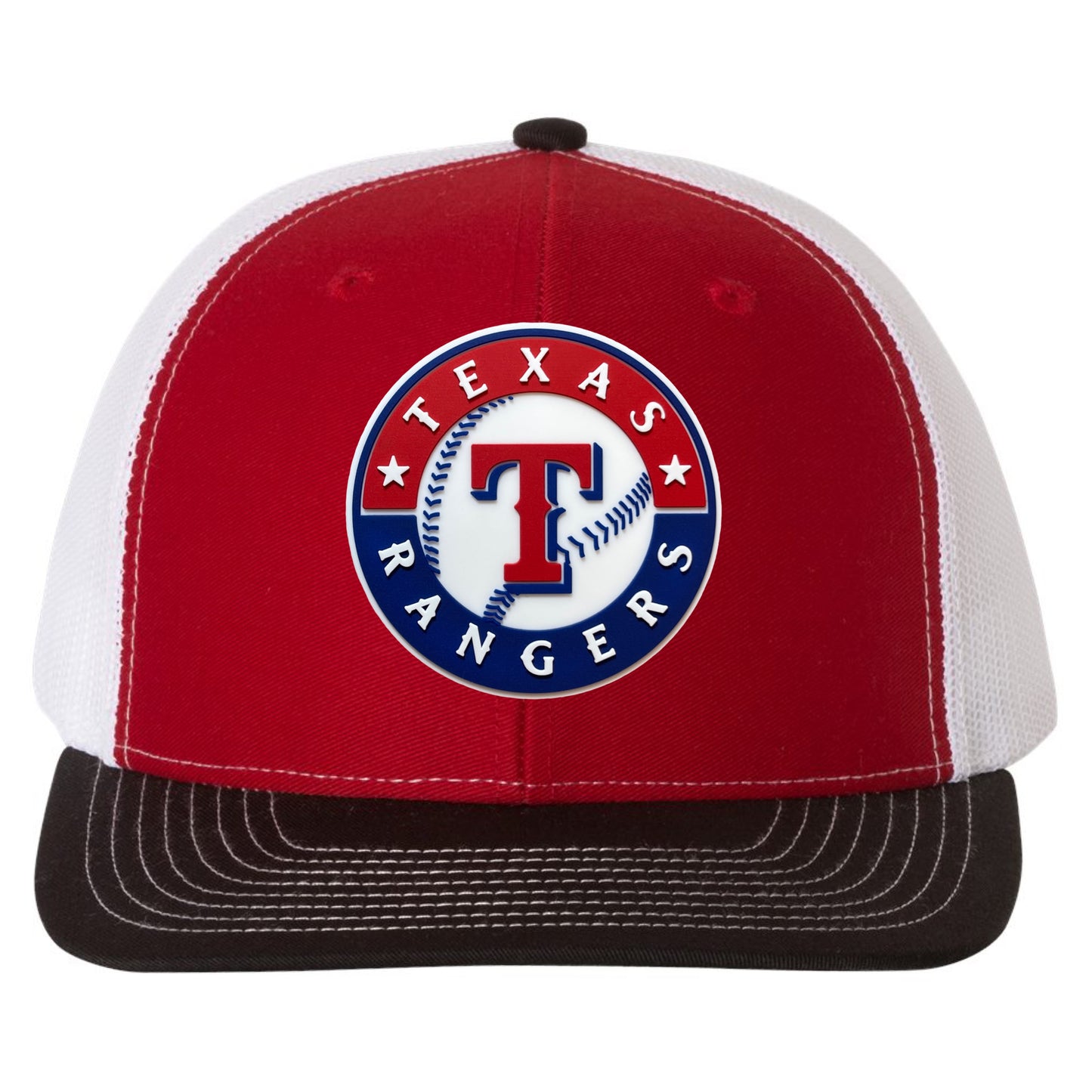 Texas Rangers 2023 World Series 3D Snapback Trucker Hat- Red/ White/ Black - Ten Gallon Hat Co.